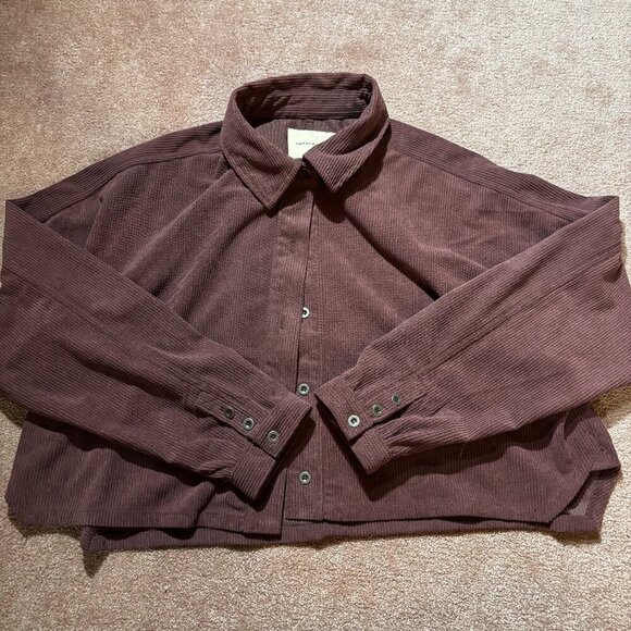 Thread & Supply Tops - Thread & Supply Maroon Corduroy Shacket - Medium